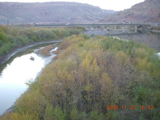 view from new Colorado River bridge in Moab