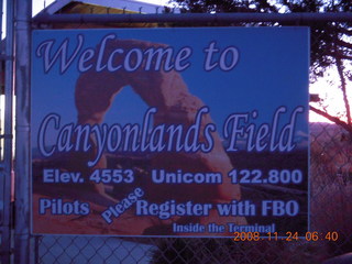 pre-dawn plants at canyonlands airport (cny)