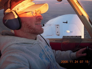 Adam flying N4372J at sunrise in Utah