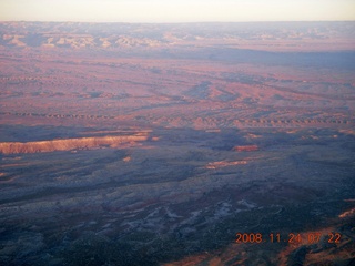 aerial - Arches area at sunrise