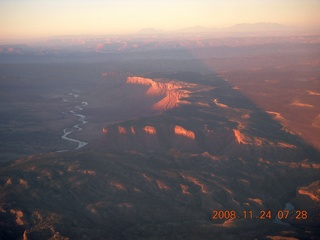 aerial - Arches area at sunrise