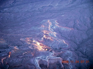 aerial - Arches area at sunrise