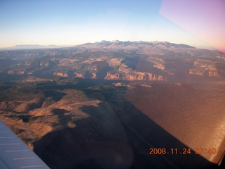 aerial - Arches area at sunrise