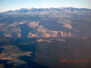 aerial - Arches area at sunrise