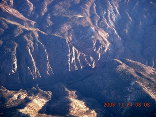 aerial - Arches area at sunrise - LaSalle Mountains