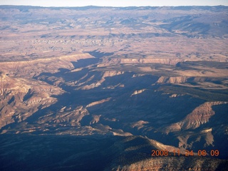 aerial - Colorado canyon at sunrise