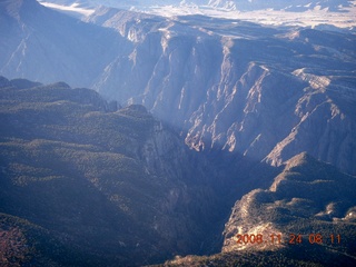 aerial - Black Canyon of the Gunnison at sunrise