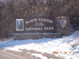 Black Canyon of the Gunnison National Park sign