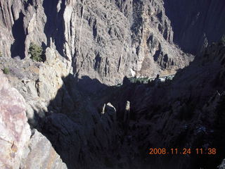 Black Canyon of the Gunnison National Park sign and view