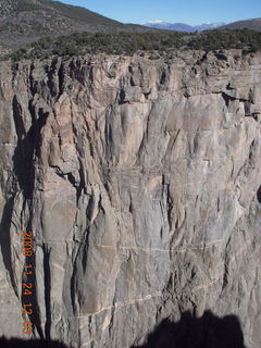 Black Canyon of the Gunnison National Park sign and view