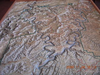 canyonlands relief map in visitor center