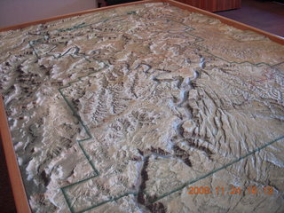 canyonlands relief map in visitor center