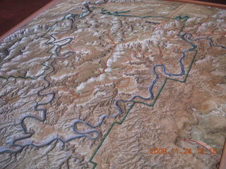 canyonlands relief map in visitor center