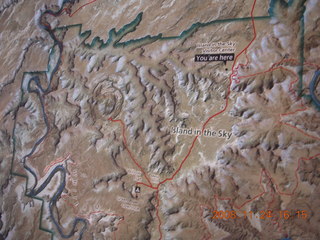 canyonlands relief map in visitor center