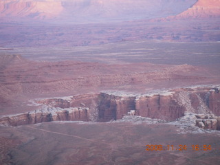 Canyonlands Grandview at sunset + sign