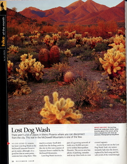 Lost Dog Wash article in Arizona Highways