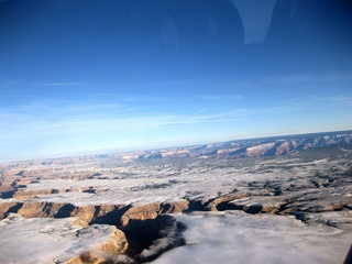 beth's Saturday zion-trip pictures - aerial - cloud covered plateau with canyons
