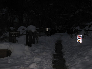 beth's Sunday zion-trip pictures - Zion National Park - pre-dawn riverwalk signs