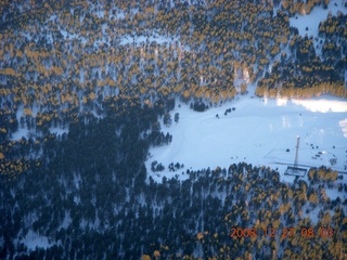 aerial - snowy area around Flagstaff (FLG)