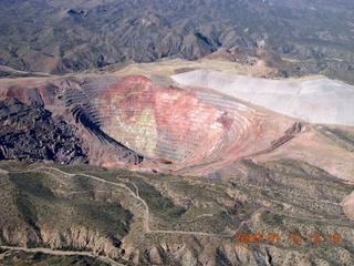aerial - open pit mine