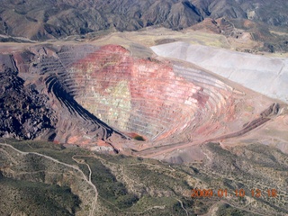 aerial - open pit mine