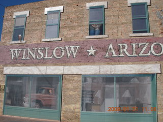 32 6rx. Standing in the Corner in Winslow Arizona