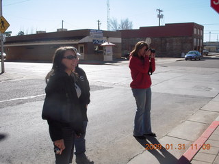 Standing in the Corner in Winslow Arizona