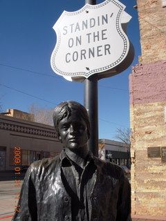 Standing in the Corner in Winslow Arizona