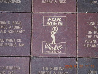 Standing in the Corner in Winslow Arizona