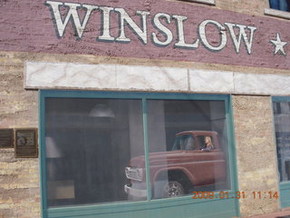 Standing in the Corner in Winslow Arizona