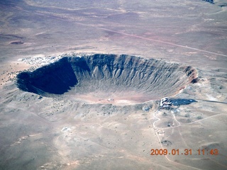 aerial - meteor crater