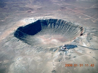 aerial landscape coming home from Winslow