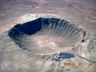 aerial - meteor crater