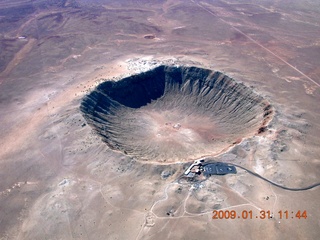 aerial - meteor crater