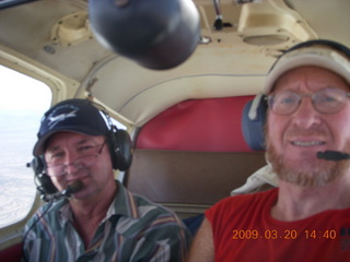 Ken Calman and Adam flying in N4372J