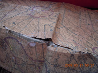 my chart - I don't fold them that often and look how torn up it is