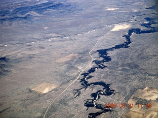 aerial - canyon southwest of Kayenta