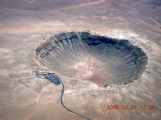 aerial - river/wash north of Winslow