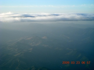aerial - clouds in the Superstition Mountains