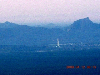 aerial - Fountain Hills fountain at dawn