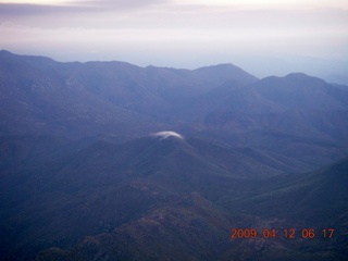 aerial - mountains near Red Creek with cloud
