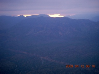 aerial - mountains near Red Creek with clouds