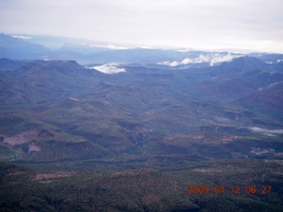 aerial - mountains near Red Creek