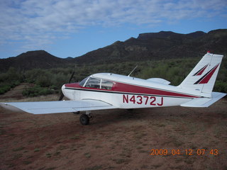 Red Creek airstrip run - Road Closed sign