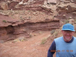 1006 6uh. Canyonlands - Lathrop trail hike - Adam running