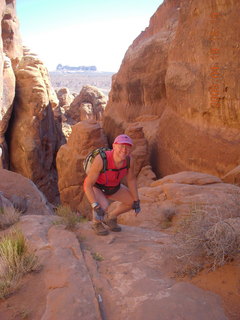 1019 6uk. Arches National Park - Fiery Furnace hike - Adam