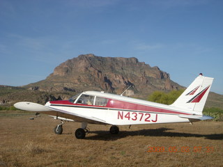 Superstition Mountains, Superior Airport and departure path