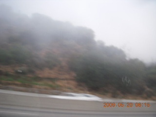 fog and low clouds over Santa Monica