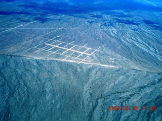 55 6vl. aerial - airport to come (?) near Lake Havasu