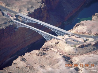 Marble Canyon (L41) run - Adam running across Navajo Bridge